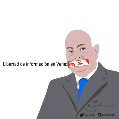 César Miguel Rondón censurado (Caricatura de Ana Black)